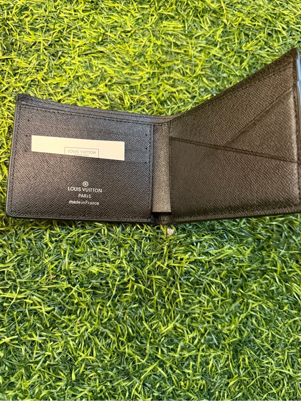 Louis Vuitton Men's Black Monogram Canvas Wallet with Signature Box